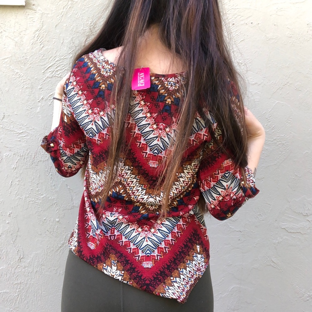 Tribal Patterned Flowy Top